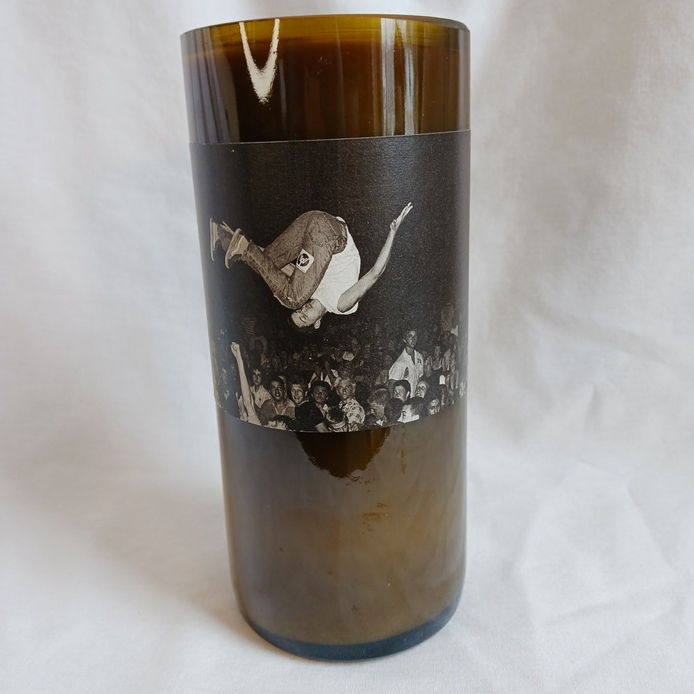 Large Hand Poured Soy Candle Red Wine Bottle